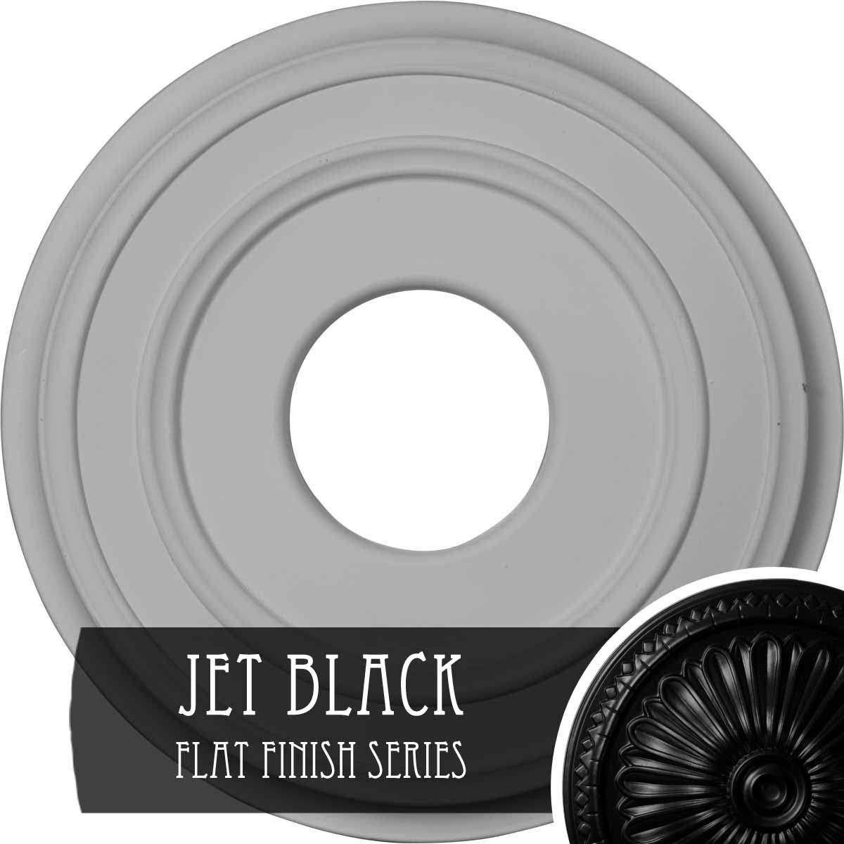 Classic Ceiling Medallion Hand-Painted Jet Black O62884