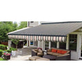 13 x 10 Feet Multi-Striped Green Retractable Patio Awning G15539