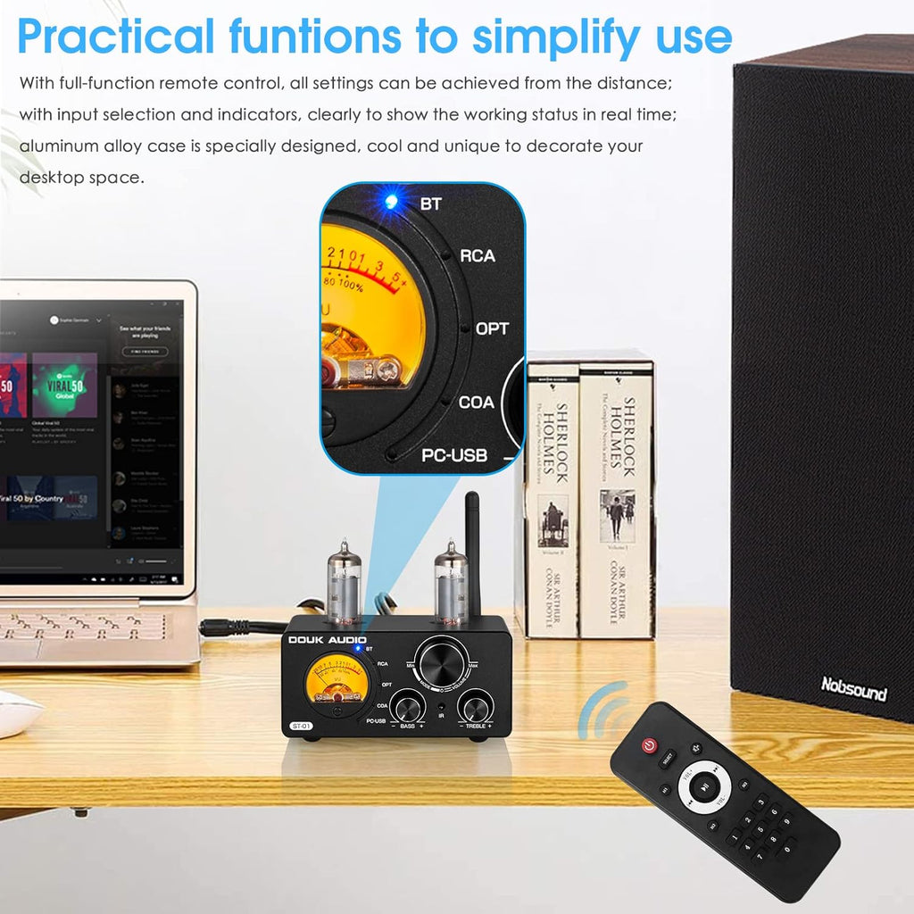 200W Bluetooth 5.0 Vacuum Tube Amplifier J543