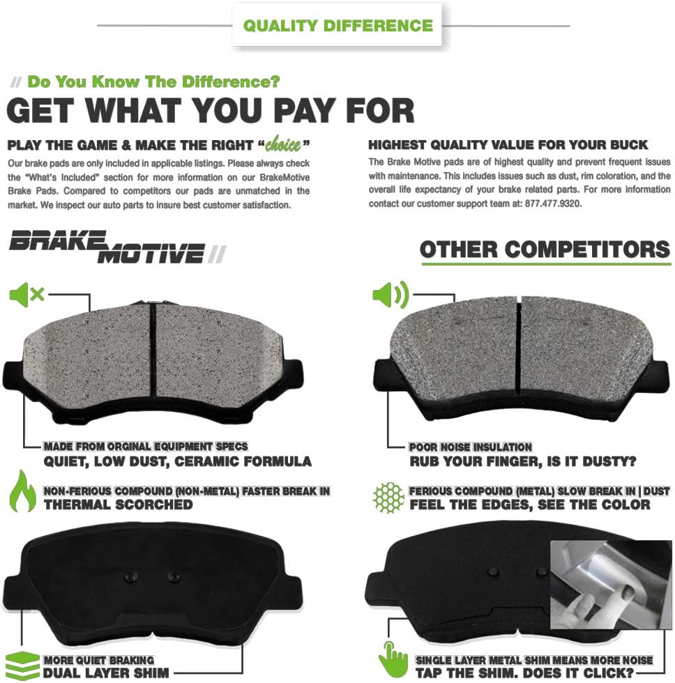 Ceramic Front Rear Disc Brake Pad Set Z997