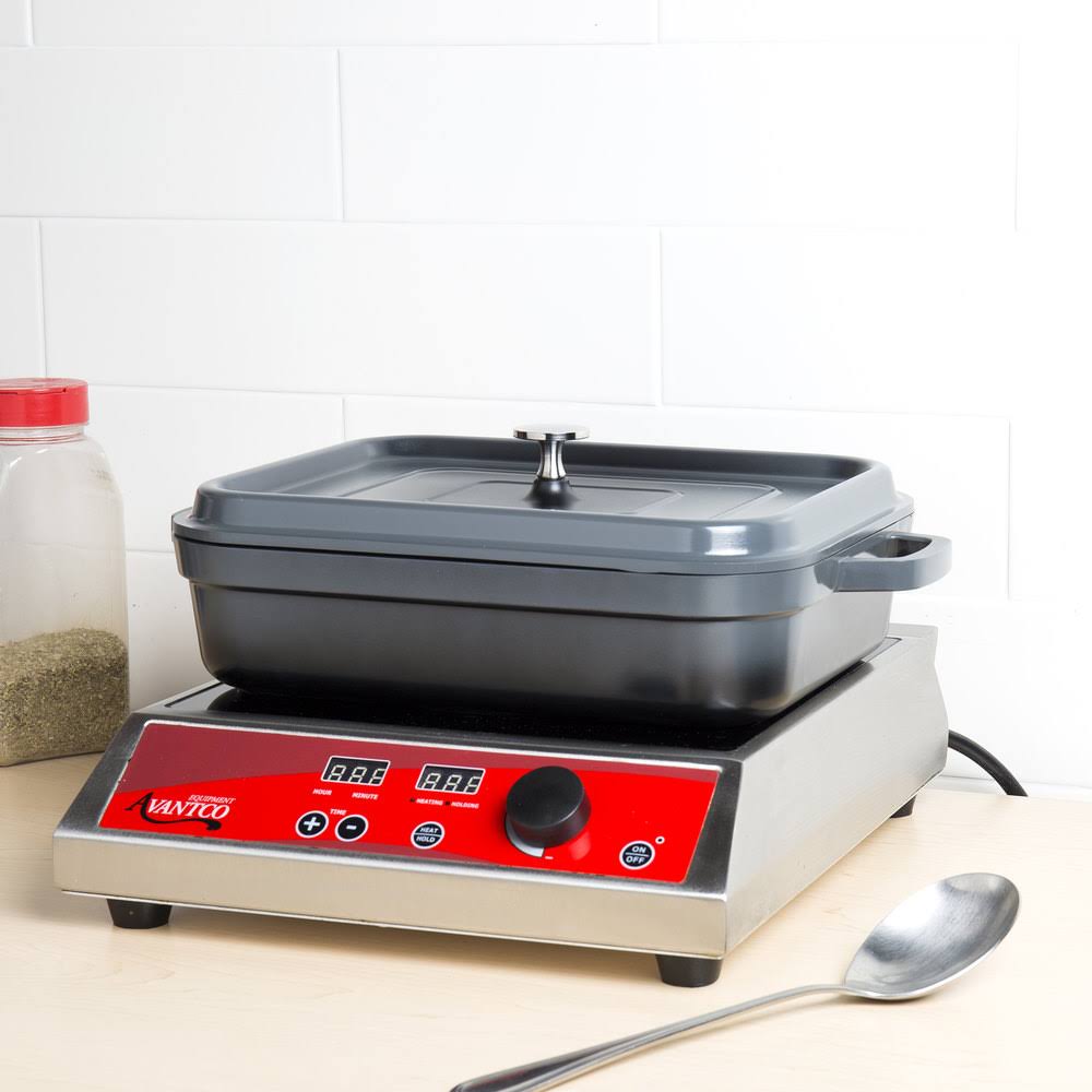Lightweight Cast Aluminum Roaster Pan with Lid, 5 Quart, Gray Q140