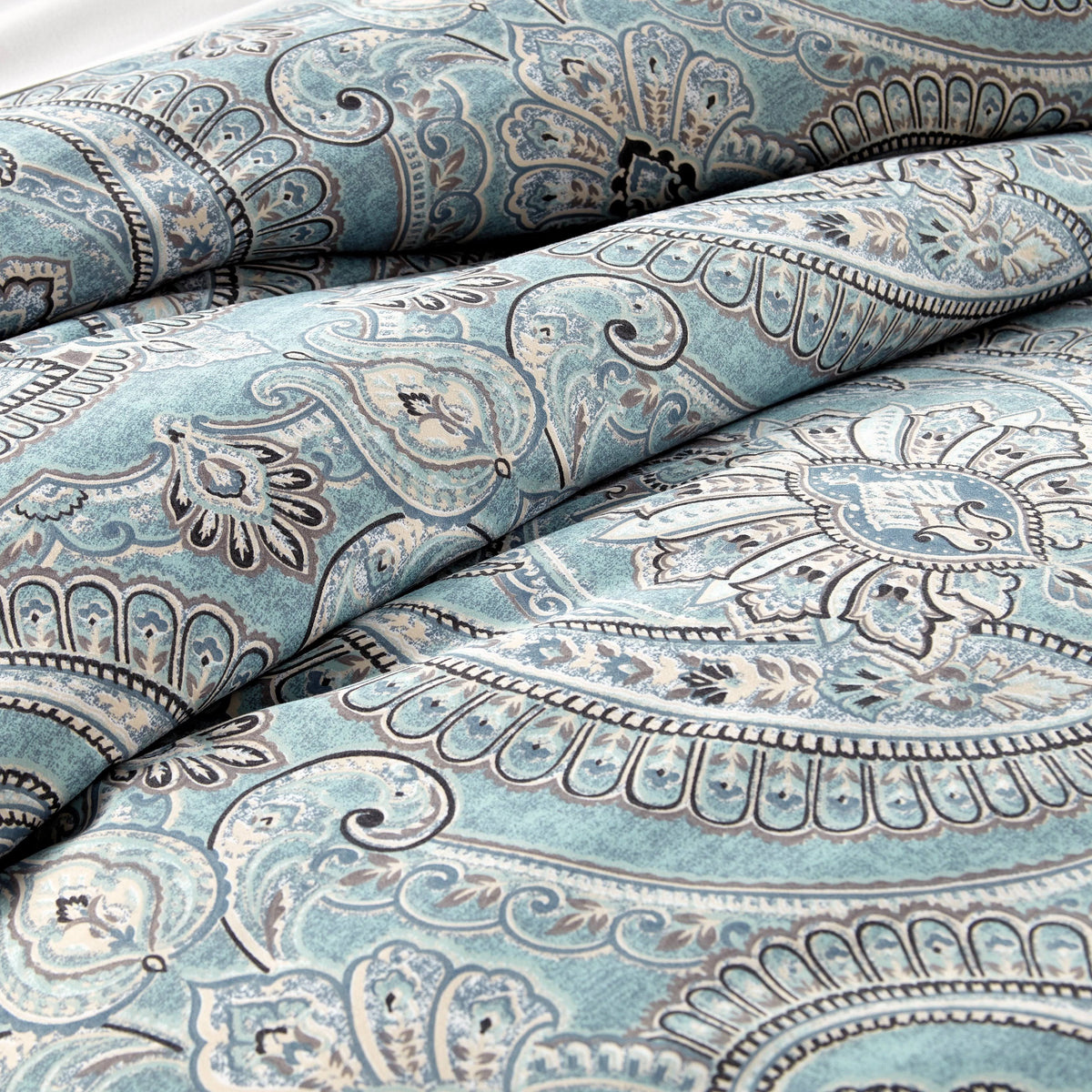 Aqua King Duvet Cover and Sham Set V693