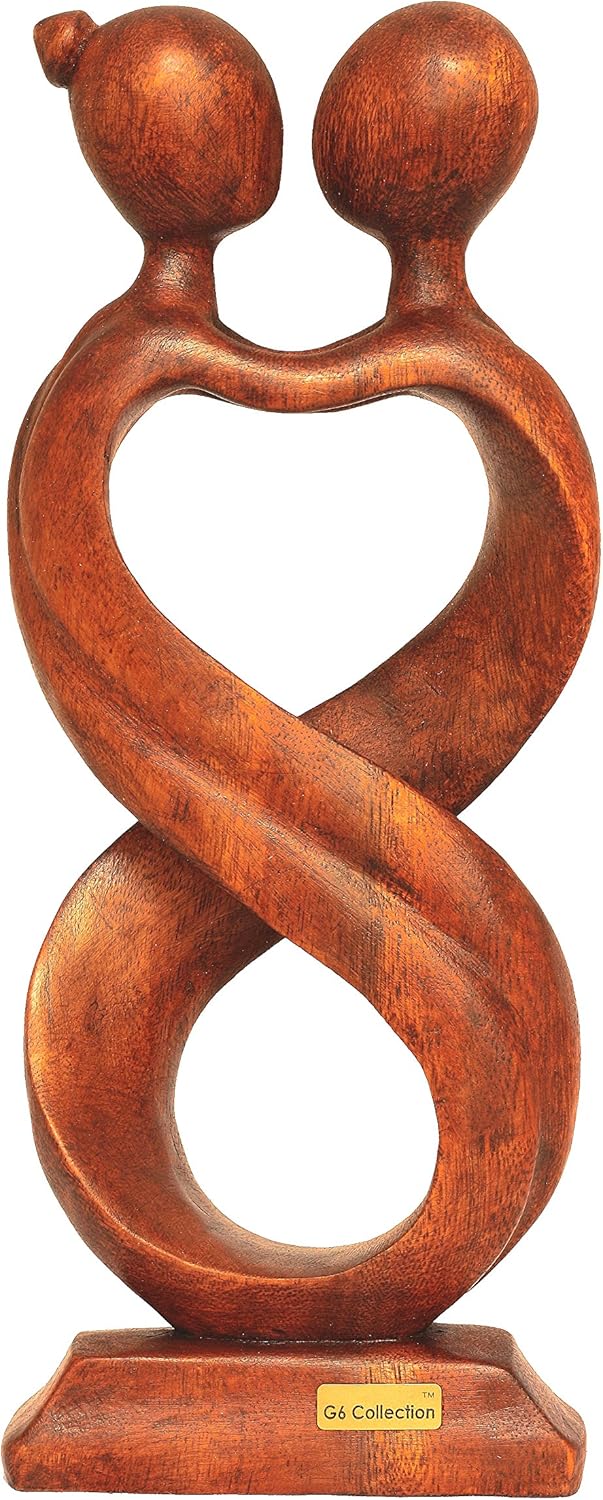 12 Wooden Handmade Abstract Sculpture Statue Y32882