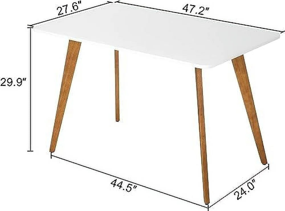 47.2" Rectangular Dining Table with Wood Legs E912071