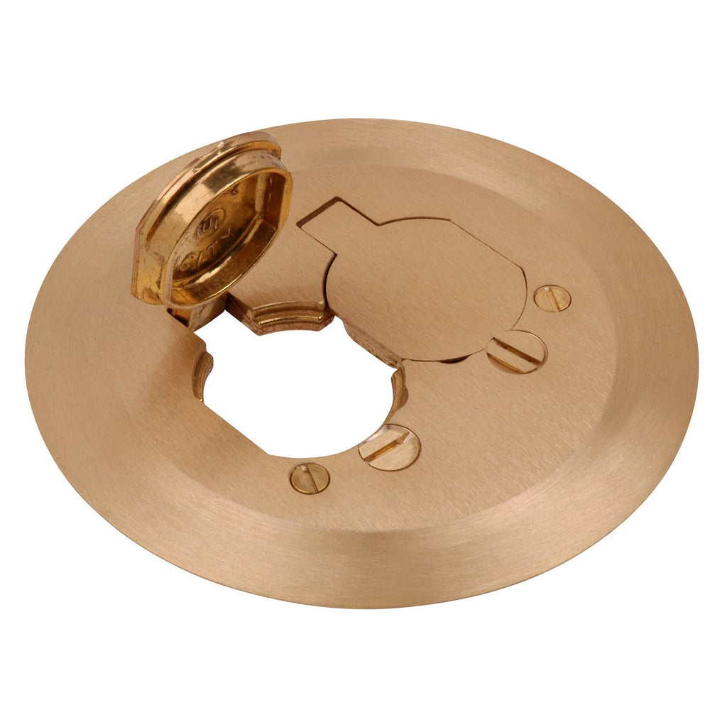 Brass Floor Box Cover Duplex Receptacle S636432