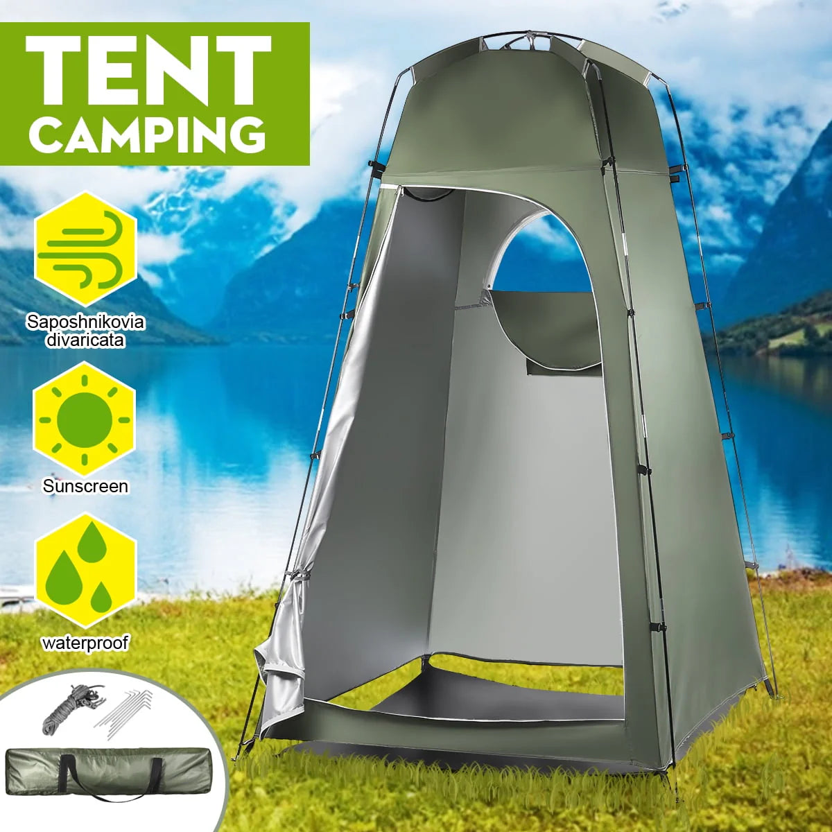 Portable Shower Tent with Carry Bag D311