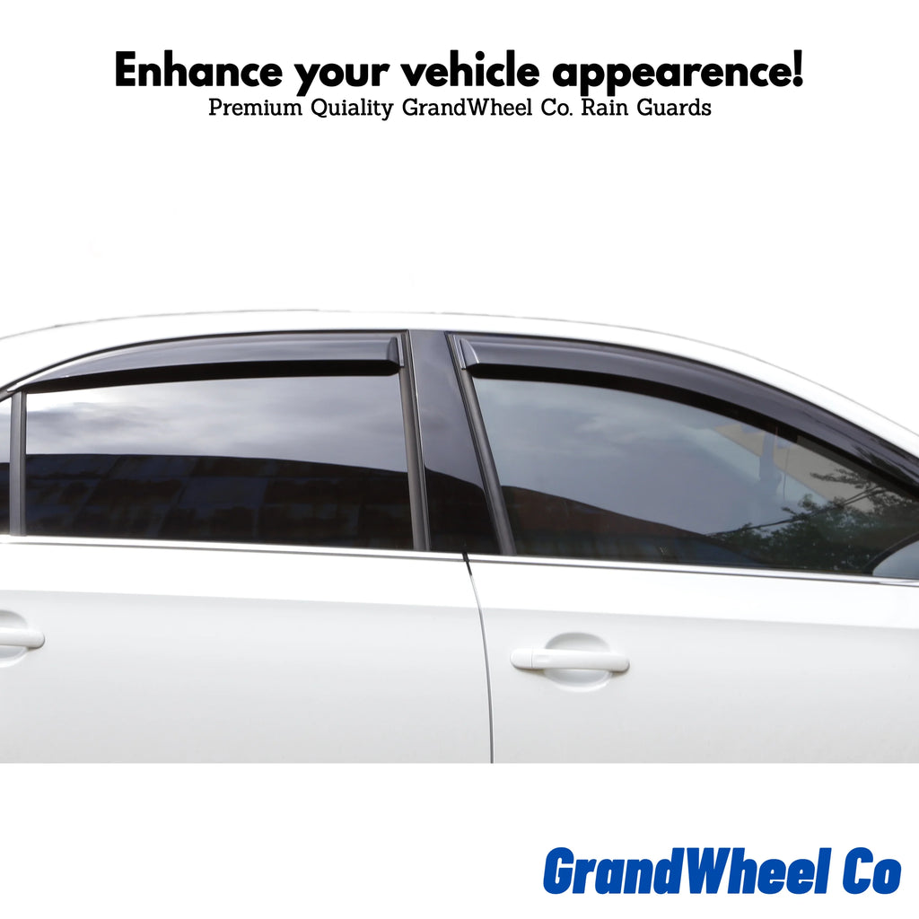 Smoke Tinted Tape-On Side Window Vent Visor Deflectors Rain Guards 4pcs Y5556