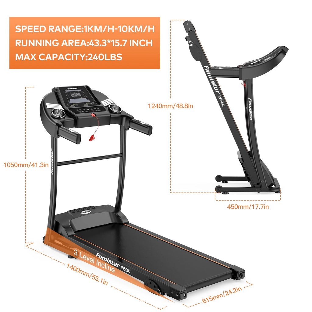 4.5HP Folding Treadmill with 15% Auto Incline C592474