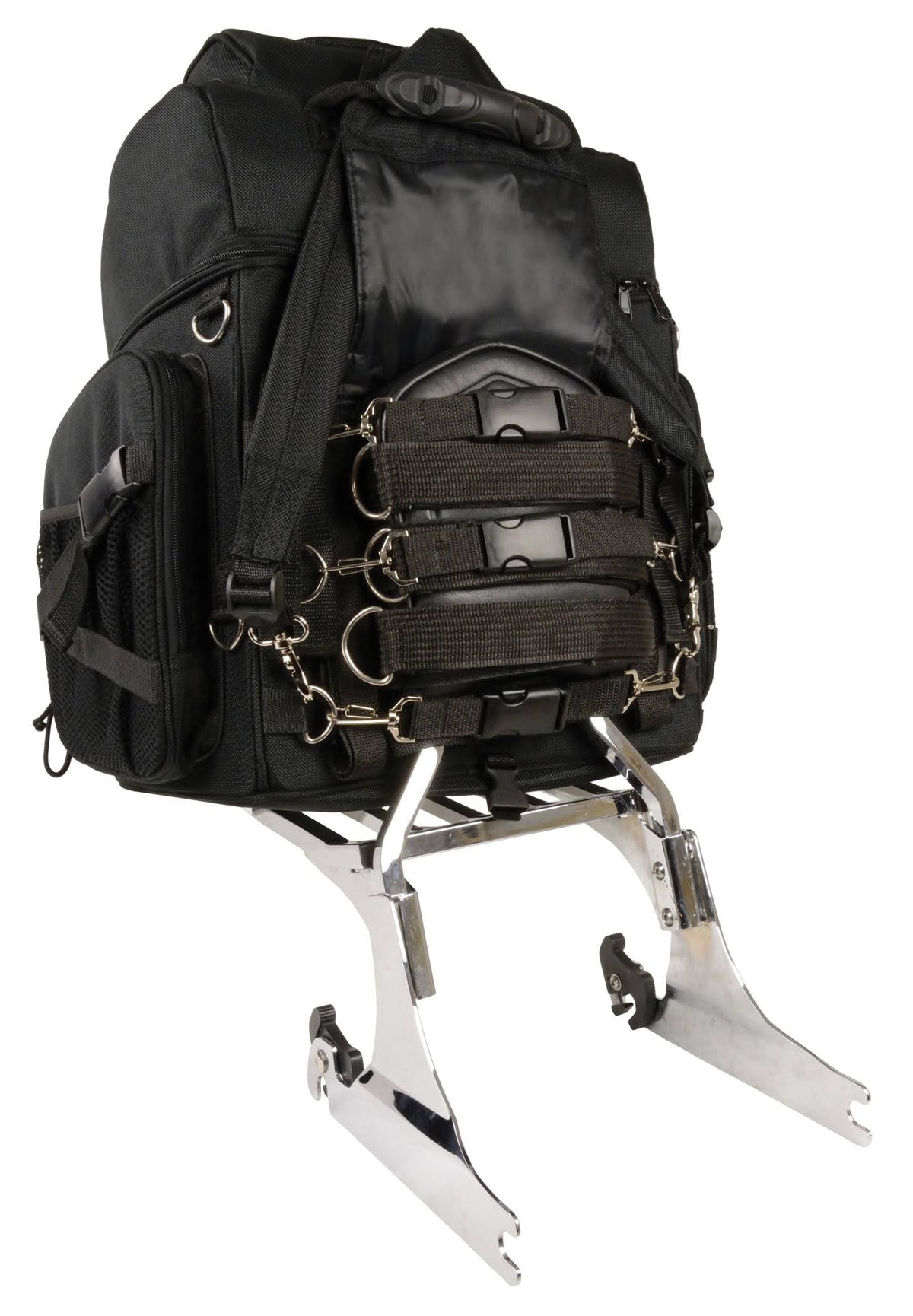 Black Large Nylon Sissy Bar Bag J145131