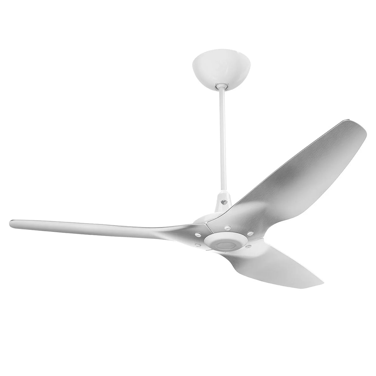 60 Ceiling Fan with Brushed Aluminum Blades and White Finish P45925