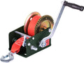 Green 2500lbs 2 Gear Manual Crank Winch with Nylon Strap, Pack of 2 E648449