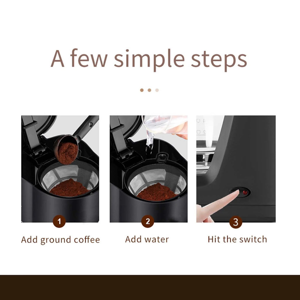 6 Cup Drip Coffee Maker with Built-In Burr Coffee Grinder B7929