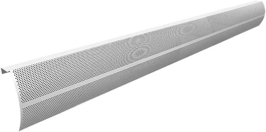Galvanized Steel Baseboard Heater Cover in White 4 ft with End Caps Q1196
