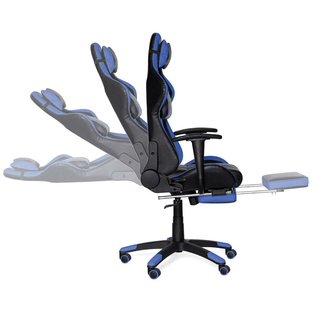 Blue Ergonomic Swivel Reclining Office Gaming Chair L6129