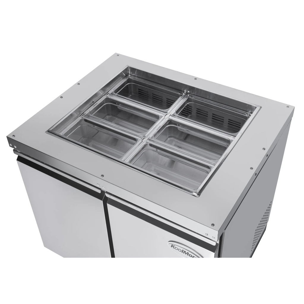 Commercial Refrigerated Prep Station Cold Table with 6 Pan Storage F6452
