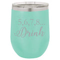 12 oz Double Wall Vacuum Insulated Stainless Steel Stemless Wine Tumbler with Lid N92230