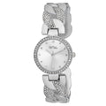 Silver 26mm Interwoven Crystal Bezel Bangle Watch R431