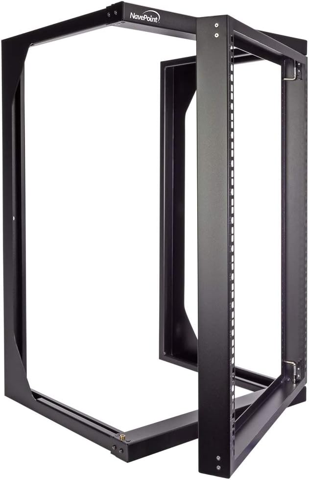 15U Wall Mount Open Frame 19 Inch Rack Black N594