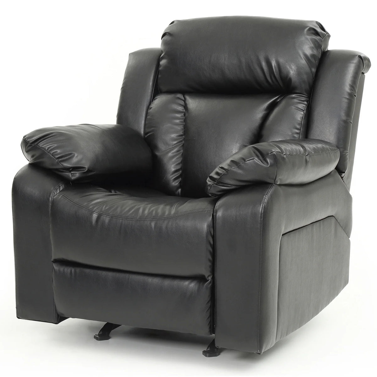 Black Faux Leather Reclining Chair S987355