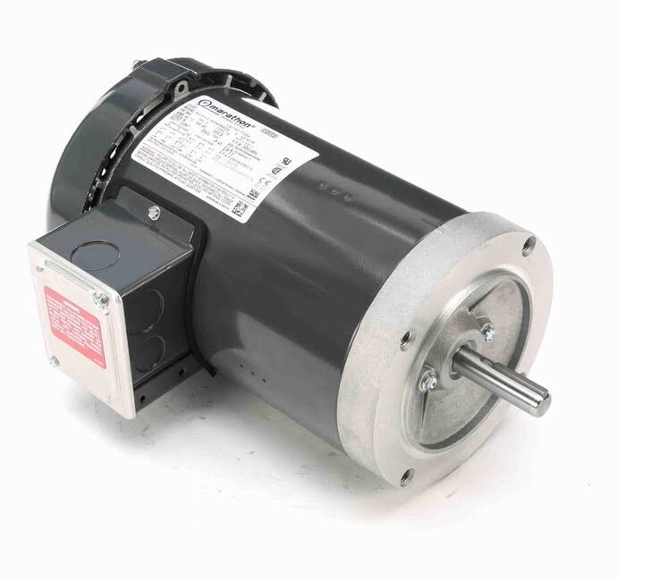 1 1/2 HP 3600 RPM 3-Phase 56C Frame TEFC 230/460V Motor Q9488