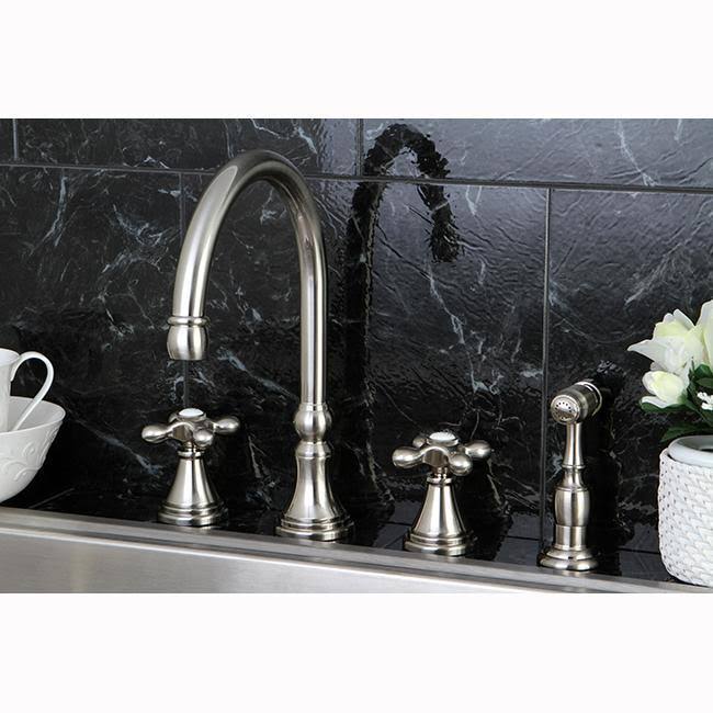 Oil Rubbed Bronze Deck Mount Kitchen Faucet with Brass Sprayer A27595
