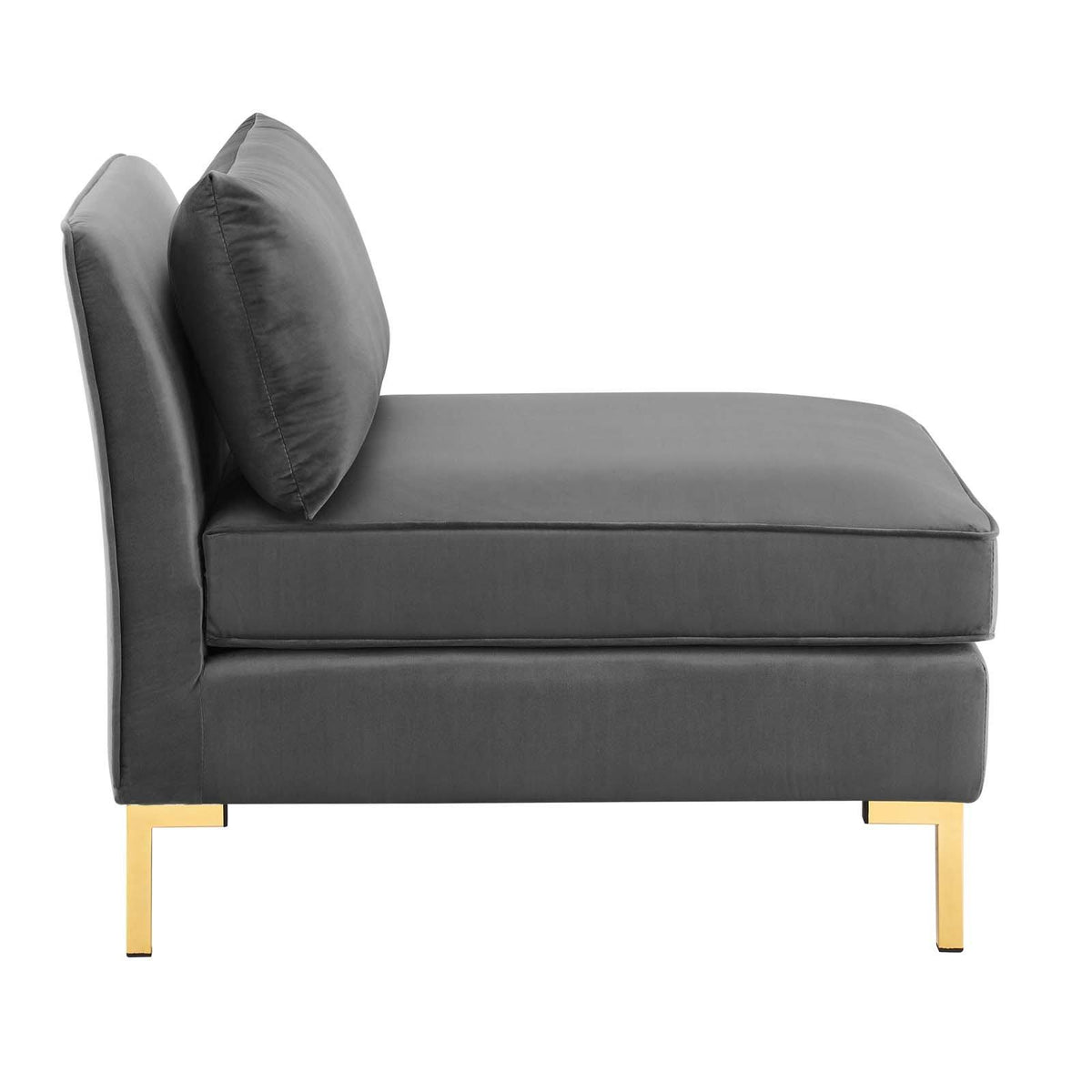 Pink Performance Velvet Armless Chair H56715