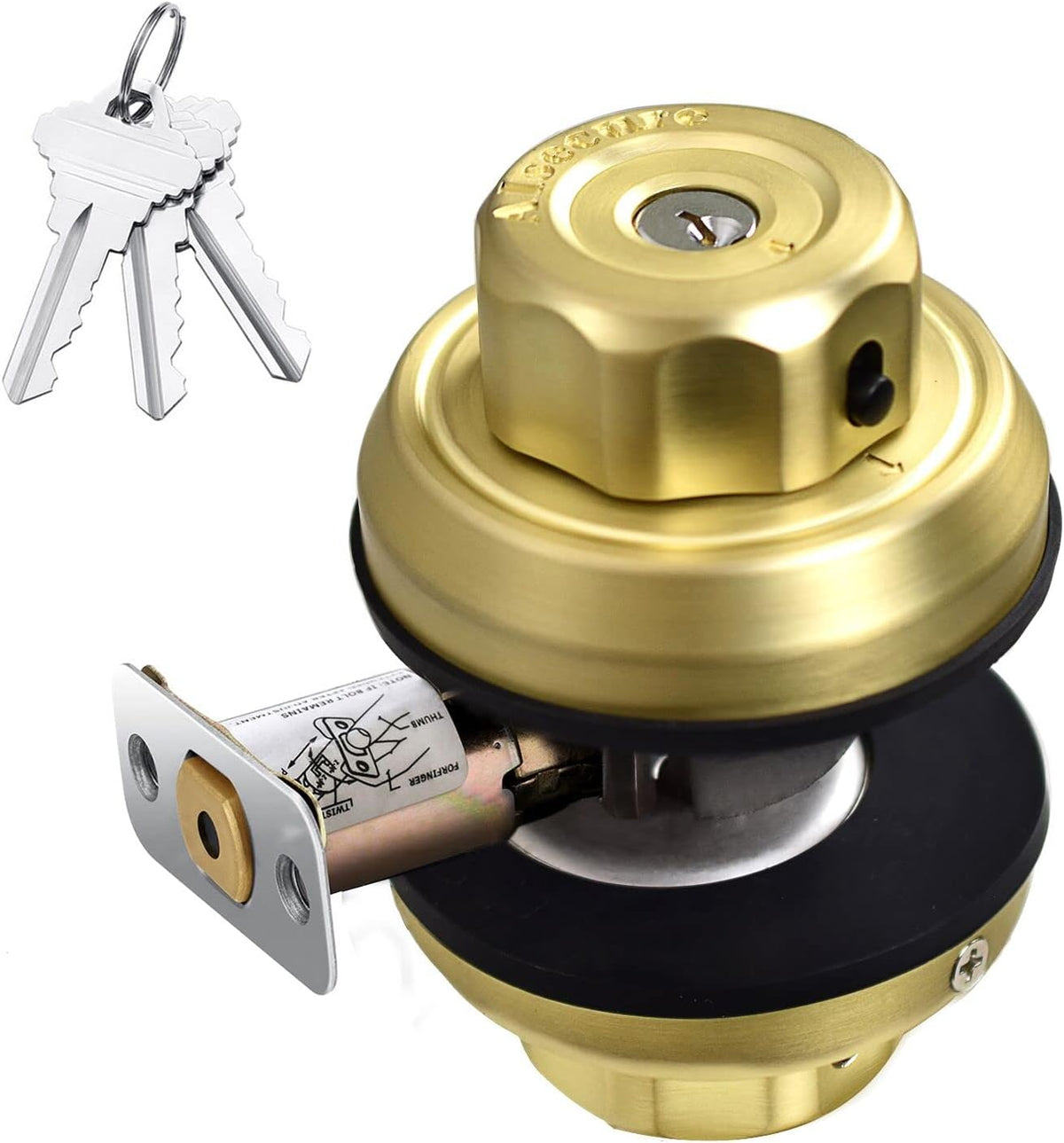Single Cylinder Keyless Deadbolt Lock with Door Knob R847692