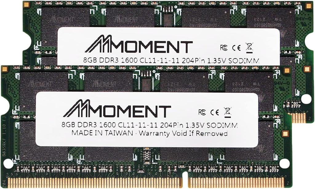 16GB Kit (2x8GB) DDR3 / DDR3L 1600MHz SODIMM PC3-12800 1.35V CL 11 Non-ECC Unbuffered 204 Pin Notebook Laptop Memory K361999