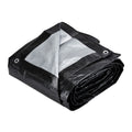12 ft. x 20 ft. Silver and Black Weather-Resistant Tarp H11395