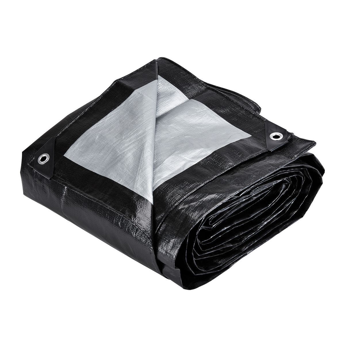 12 ft. x 20 ft. Silver and Black Weather-Resistant Tarp H11395