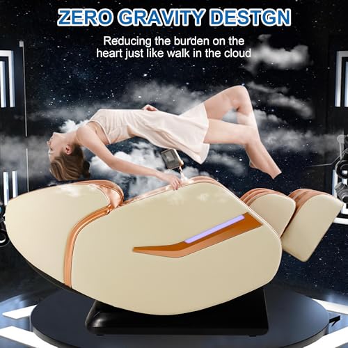Zero Gravity SL-Track Shiatsu Full Body Massage Chair with Body Scan, Waist Heating, Bluetooth, Foot Rollers, 32 Airbags & Extended Footrest Z36472