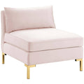 Pink Performance Velvet Armless Chair H56715
