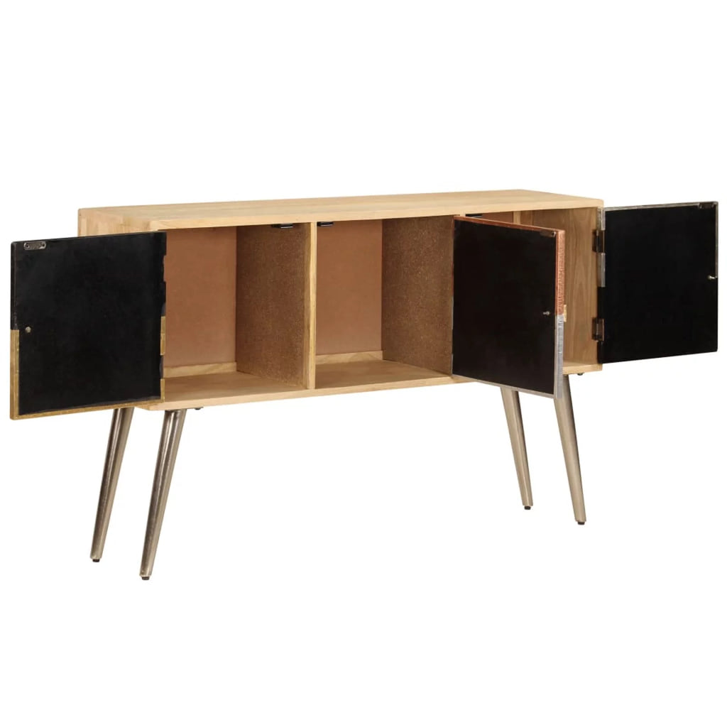 Mango Wood Storage Cabinet with 3 Compartments G62758