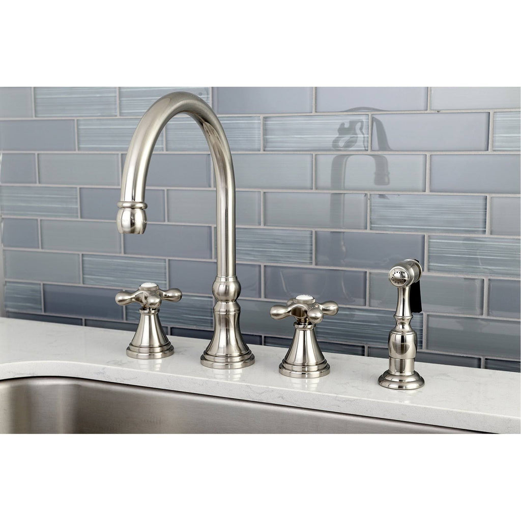 Oil Rubbed Bronze Deck Mount Kitchen Faucet with Brass Sprayer A27595