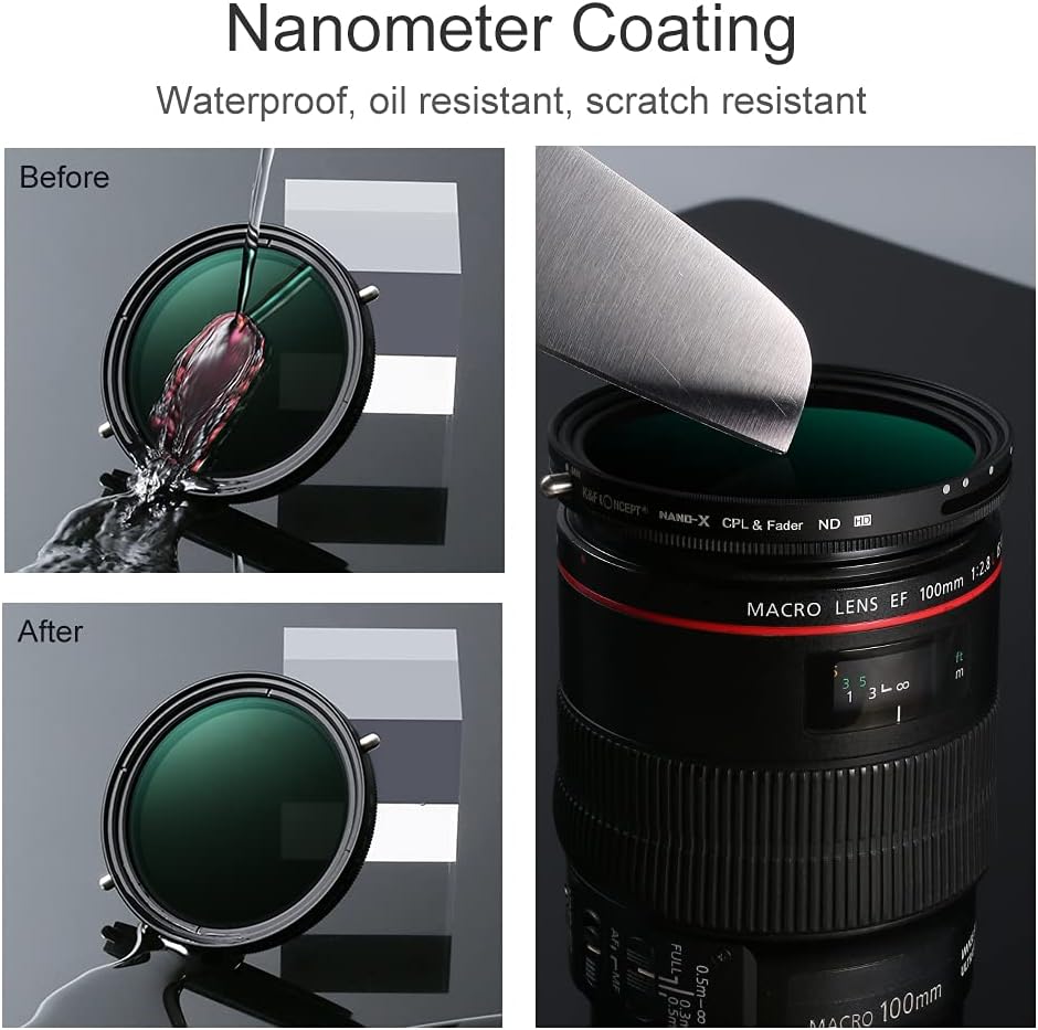 67mm Variable ND2-ND32 ND Filter and CPL Circular Polarizing Filter 2 in 1 P6410