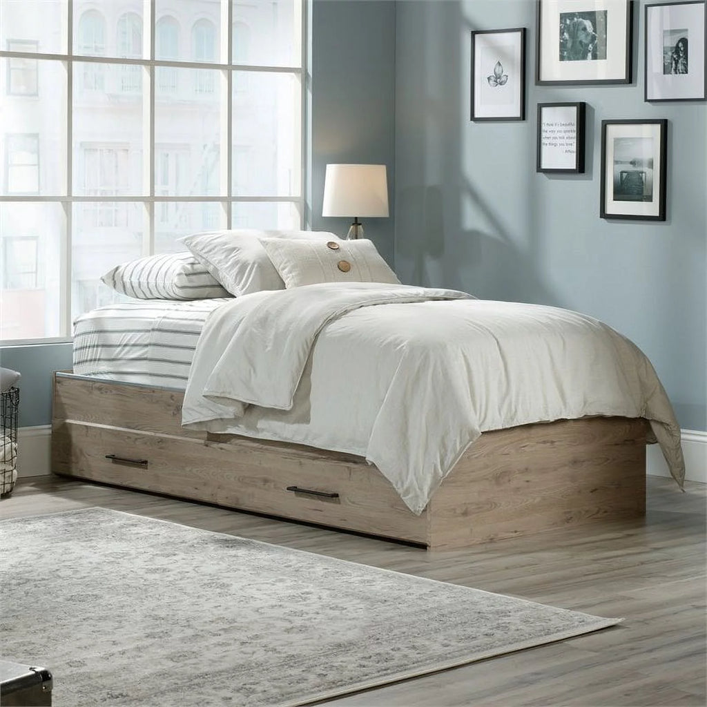 2 Piece Wood Twin Mates Bed with Storage Drawers F844