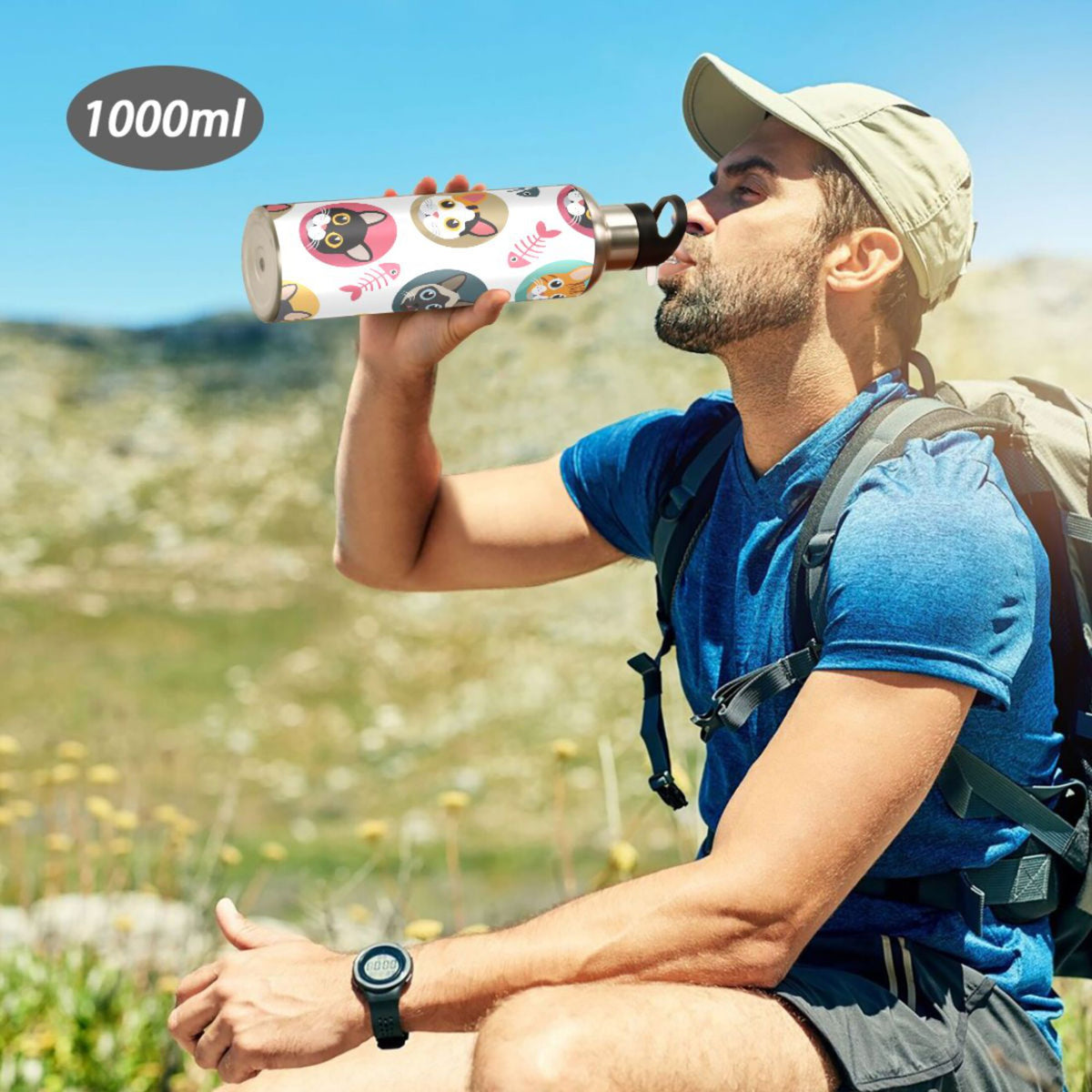 Stainless Steel Insulated Water Bottle with Straw Lid S486