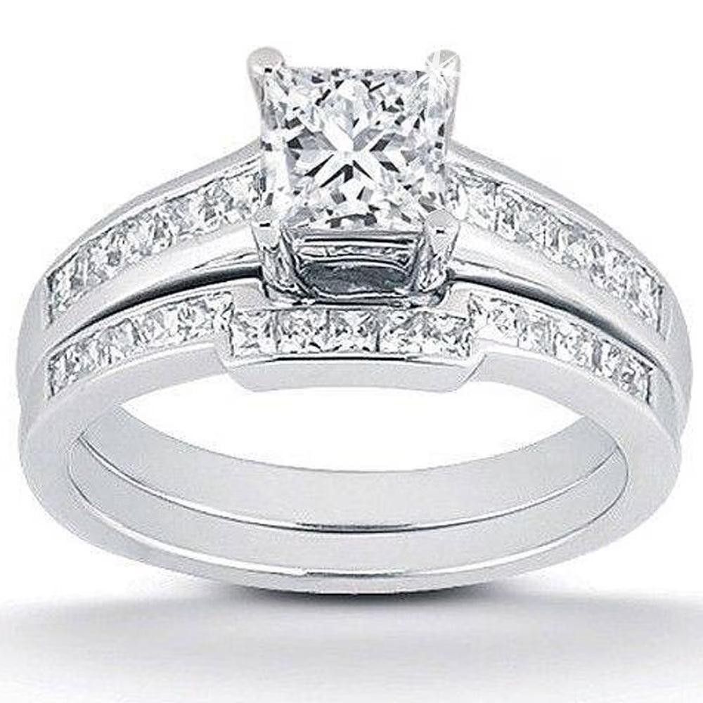 14K White Gold Diamond Wedding Engagement Ring E453586