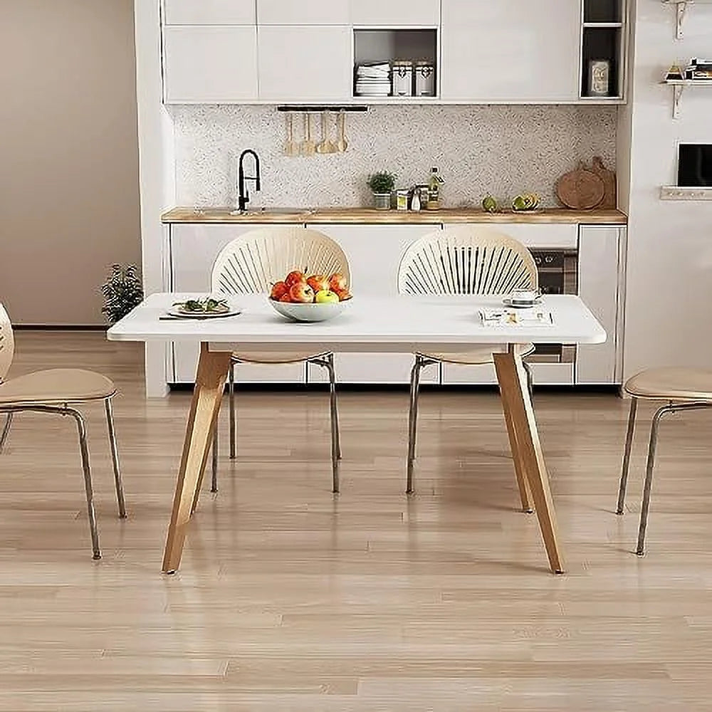 47.2" Rectangular Dining Table with Wood Legs E912071