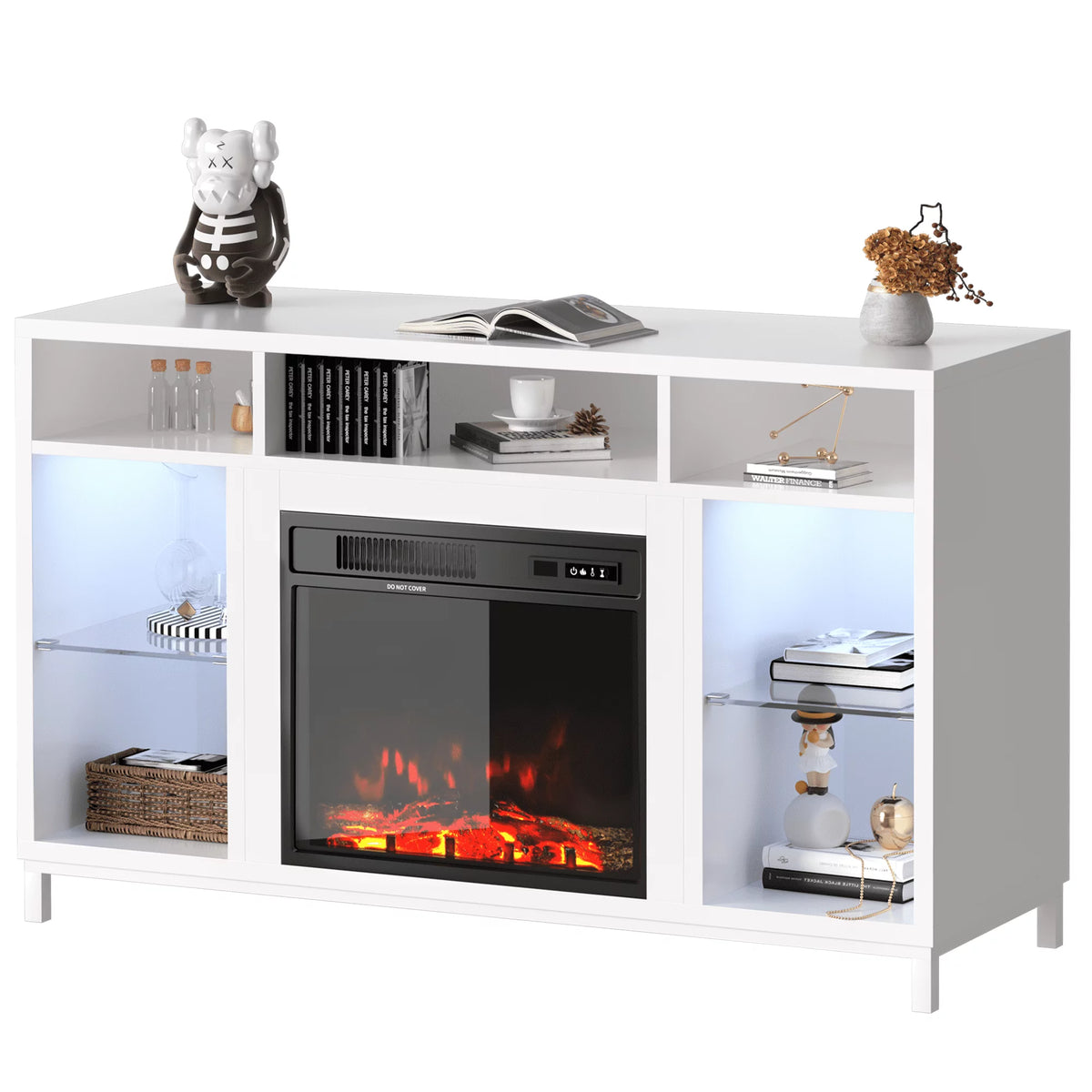 47'' TV Stand with 18" Electric Fireplace U8045