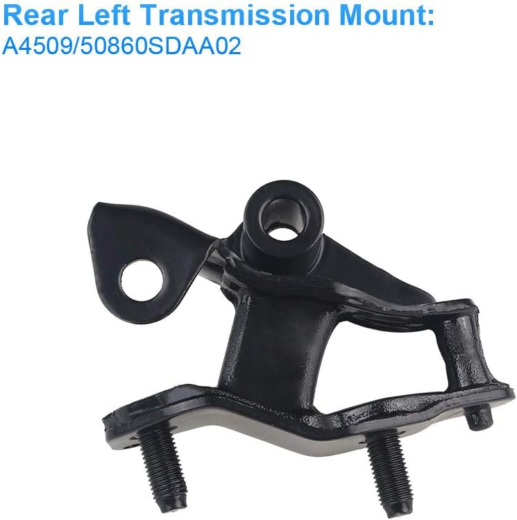 6Pcs Engine Motor Mount Transmission Mount for Honda Accord 2.4L 2003-2007 Y859052