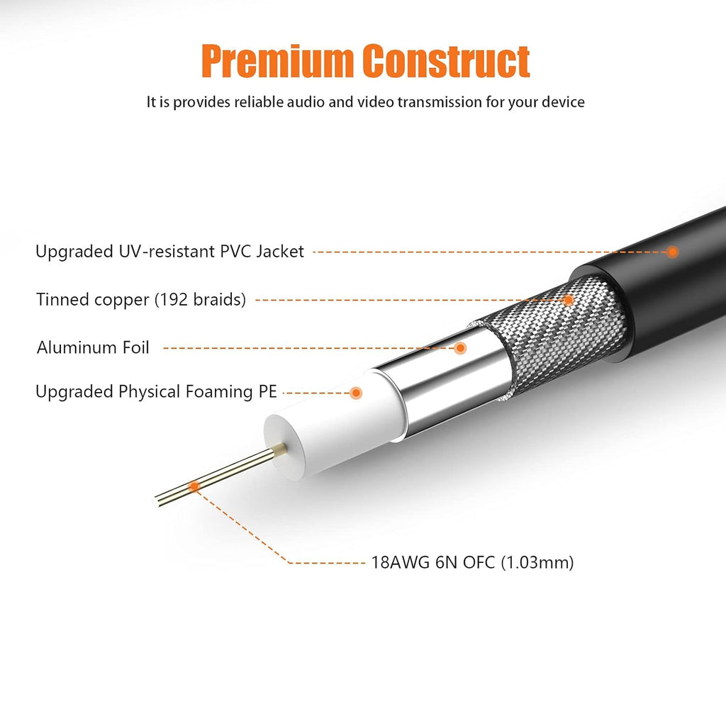 3G SDI Cable 100ft BNC Cable 75 Ohm Y2469