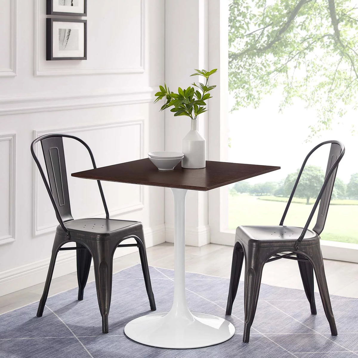 28" Square Wood Grain Dining Table C144