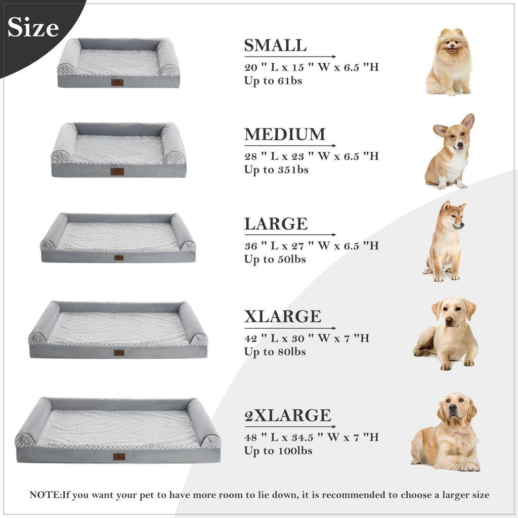 Orthopedic Sofa Dog Bed with Removable Waterproof Cover Y1873