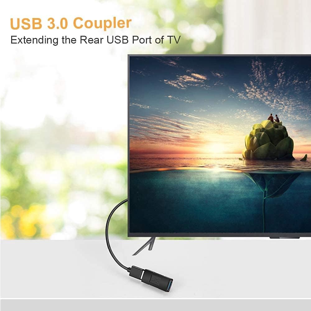 USB 3.0 Type A Female to Female Adapter, 2 Pack, Black H371