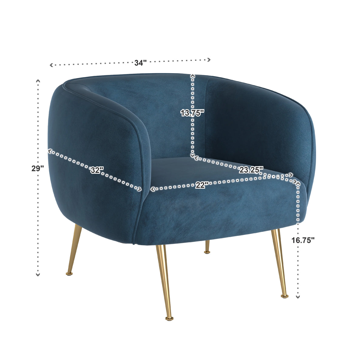Beige Velvet Upholstered Accent Chair V623206