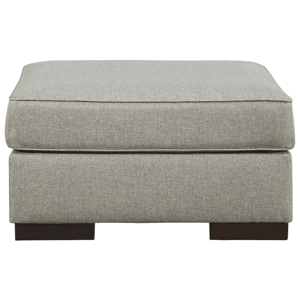 Blue Oversized Fabric Accent Ottoman M251