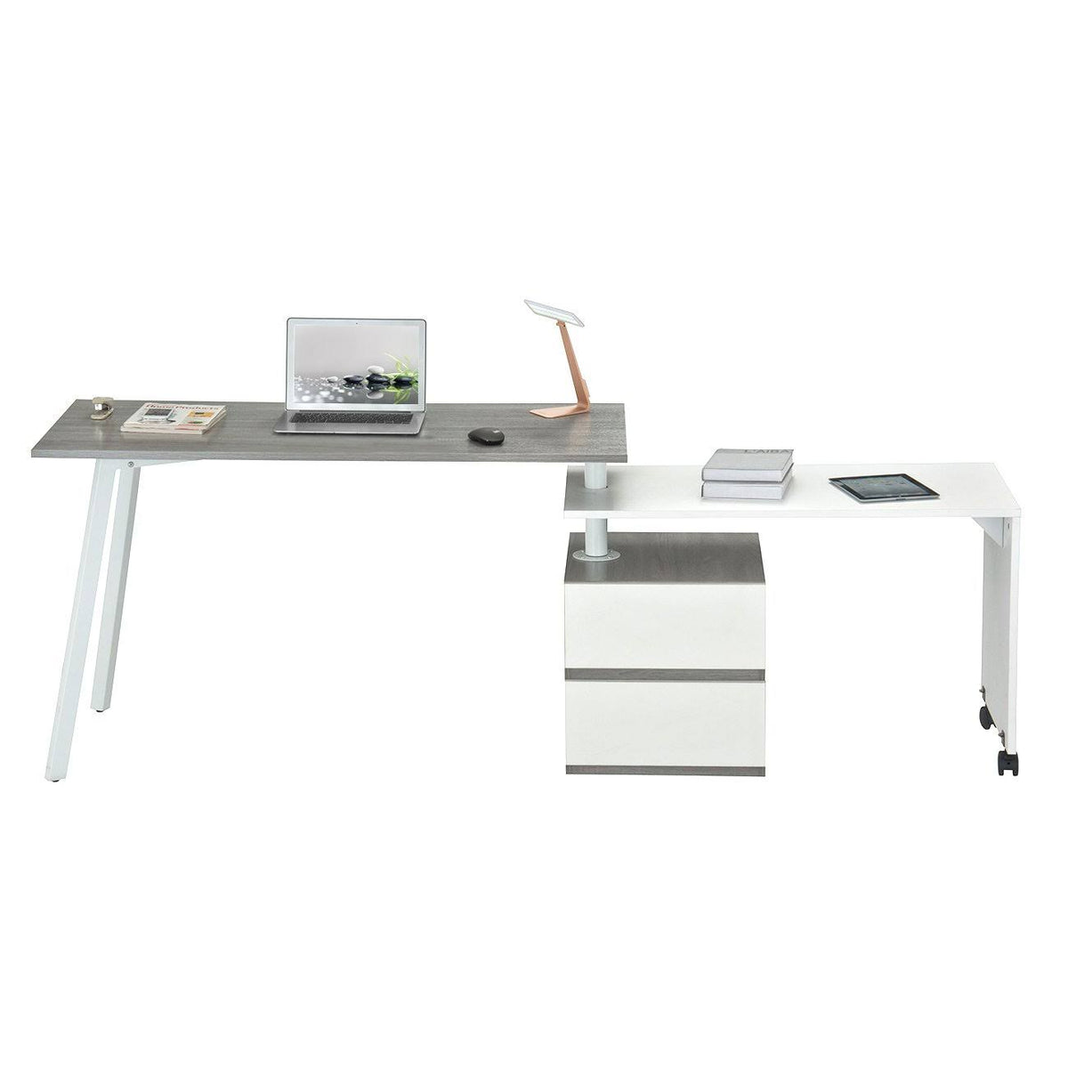 Gray Rotating Multi-Positional Desk N921