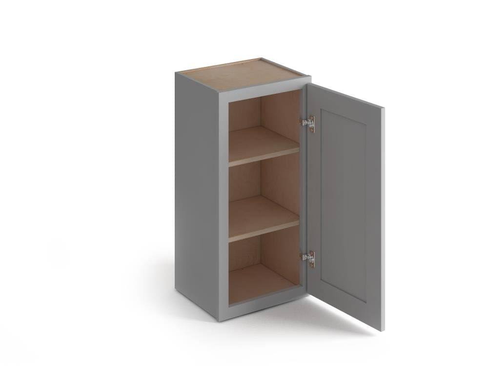 21-in W x 36-in H x 12-in D Gray Birch Door Wall Stock Cabinet O9772