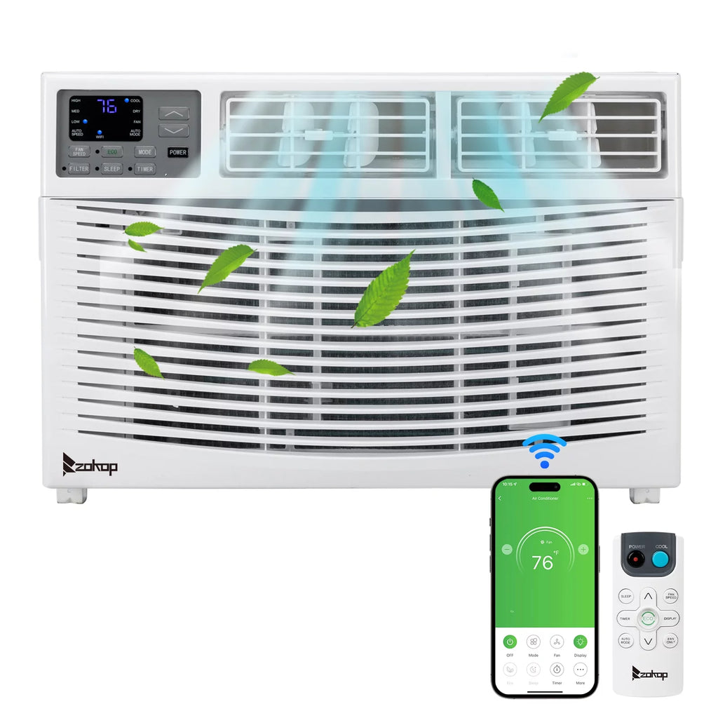 12000BTU 110V Window-Mounted Remote Control Air Conditioner, White E40186